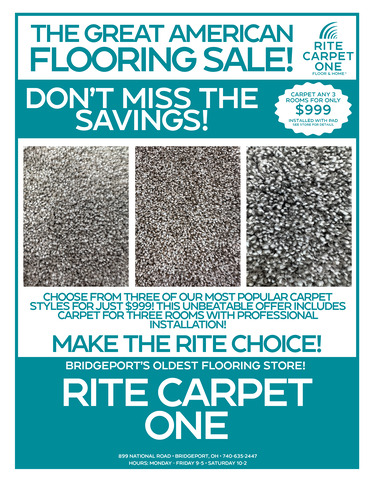Carpet Any Three Rooms for Only $999 – Installed!