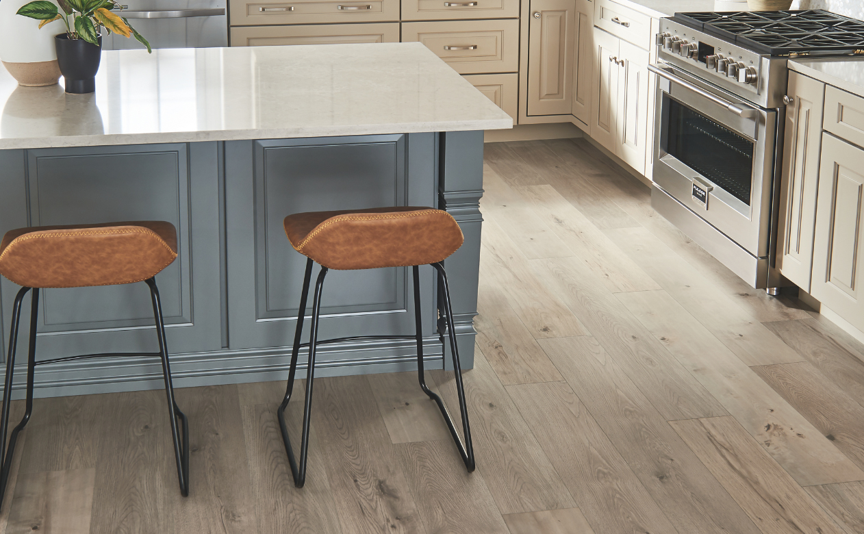 Laminate flooring in a kitchen