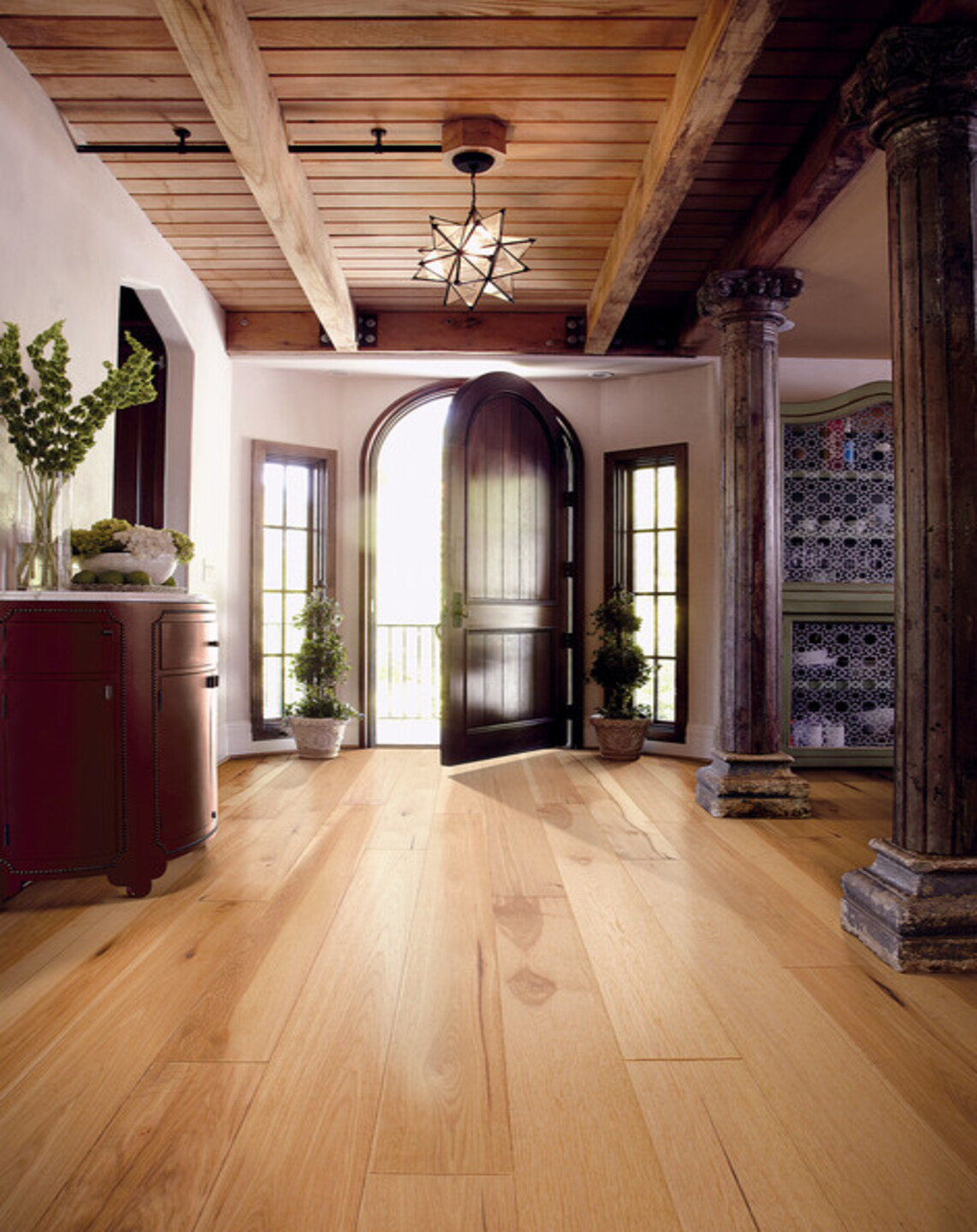 installed hardwood flooring in home