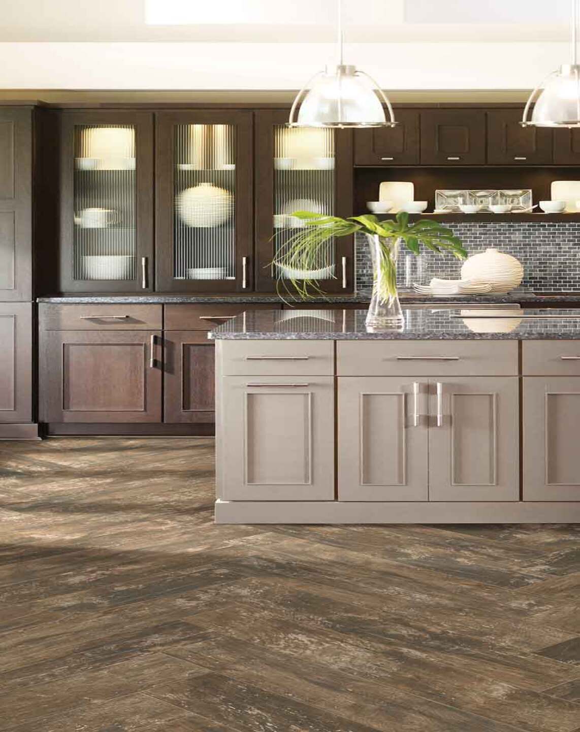 Installed tile flooring in home